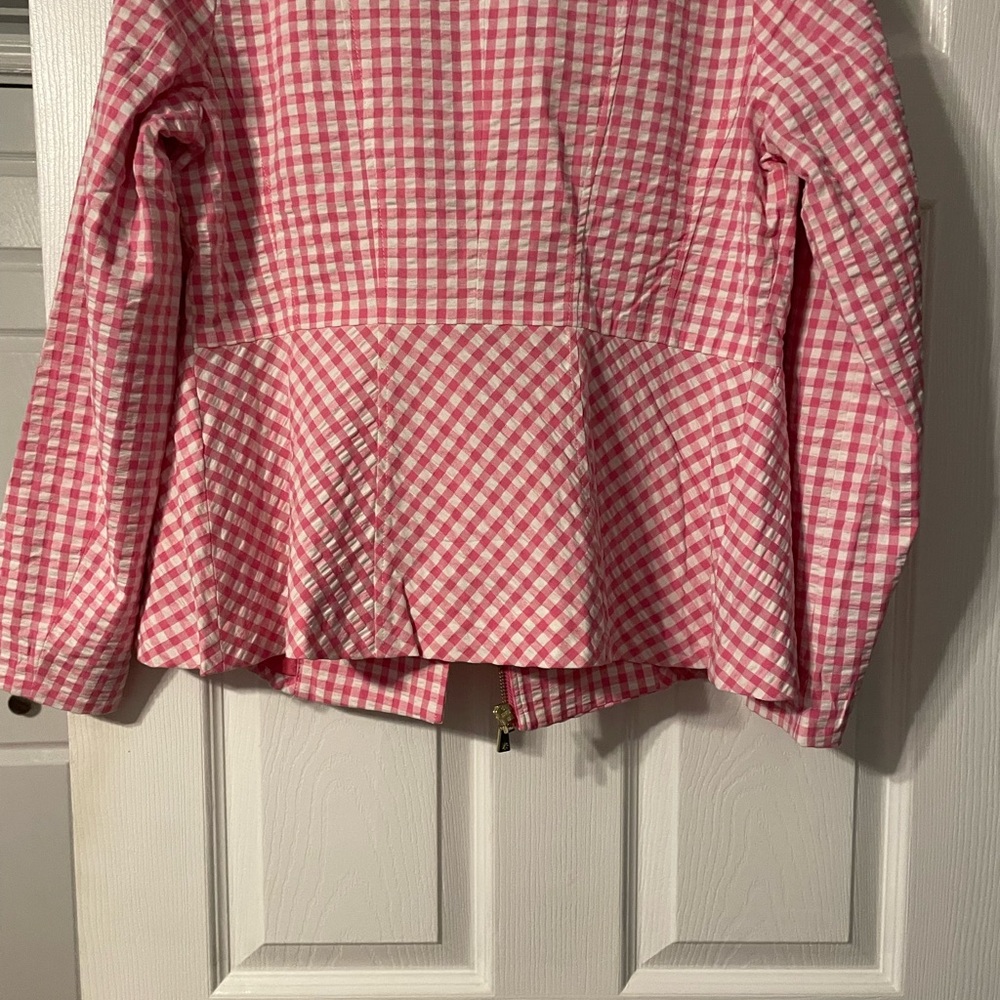 NWOT Issac Mizrahi Live Gingham Jacket - Picture 12 of 16